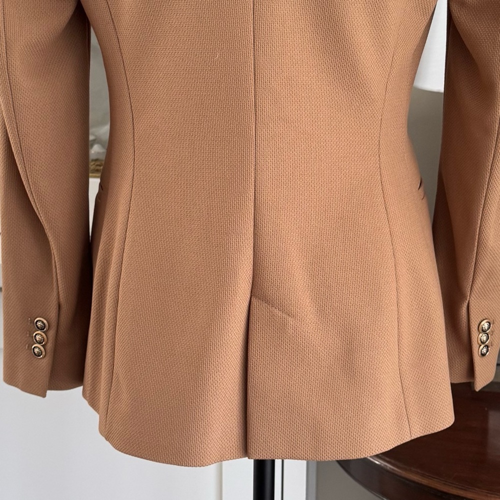 ZARA Camel Beige Double-Breasted Blazer – Size XS - Picture 7 of 8